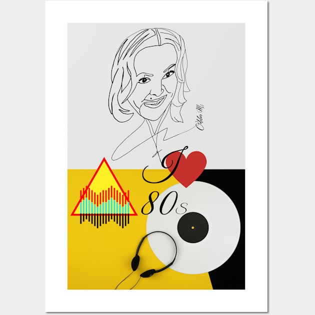 I LOVE 80S madonna Wall Art by O.M design